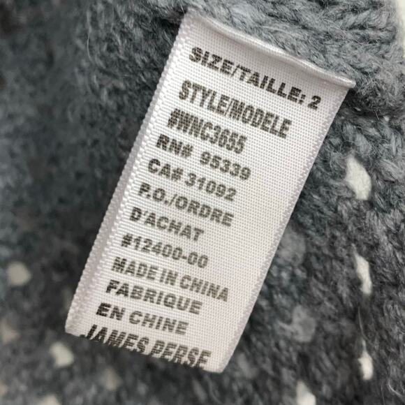 James Perse Open Knit Marina Cowl Neck Sweater Wool Alpaca Blend Grey Size 2 - Picture 5 of 10